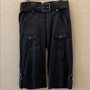 Cache Satin Cropped Pants Sz 4